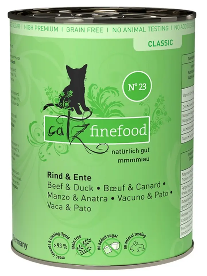 Catz Finefood Classic N.23 Wołowina i Kaczka puszka 400g w sklepie Wasserman.eu