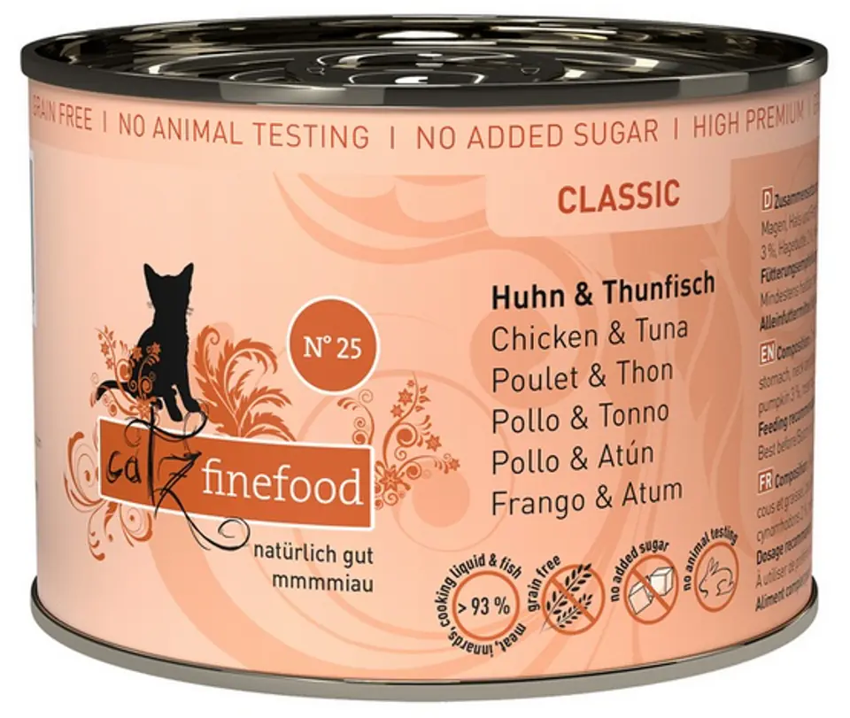 Catz Finefood Classic N.25 Kurczak i Tuńczyk puszka 200g w sklepie Wasserman.eu