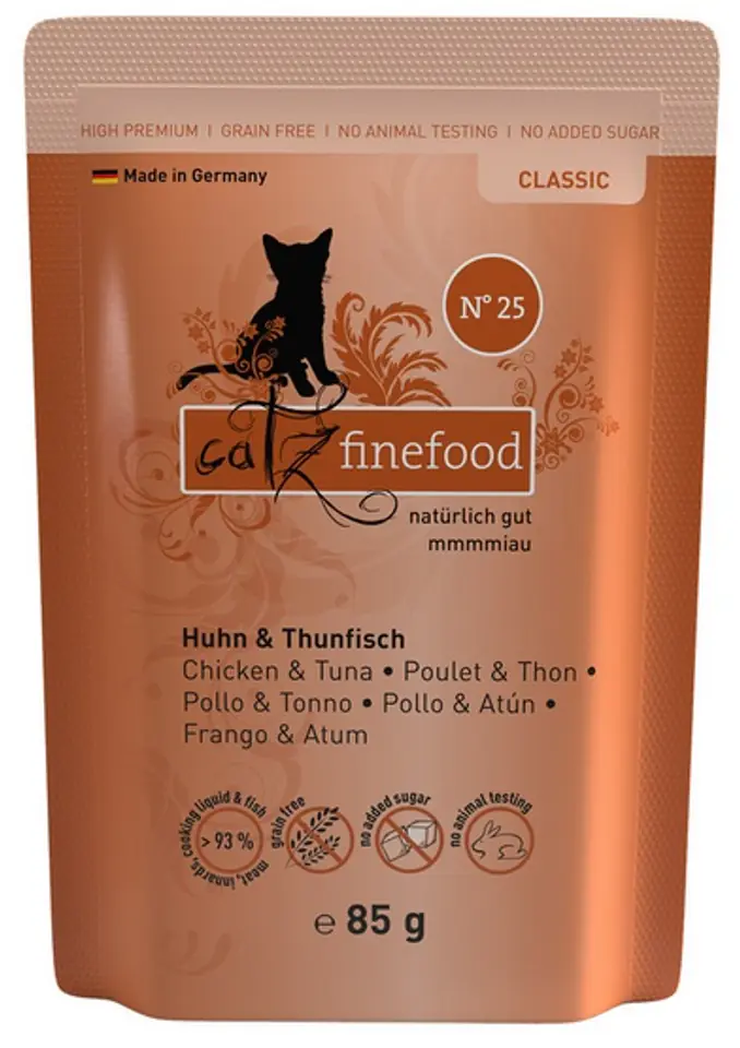 ⁨Catz Finefood Classic N.25 Kurczak i Tuńczyk saszetka 85g⁩ w sklepie Wasserman.eu