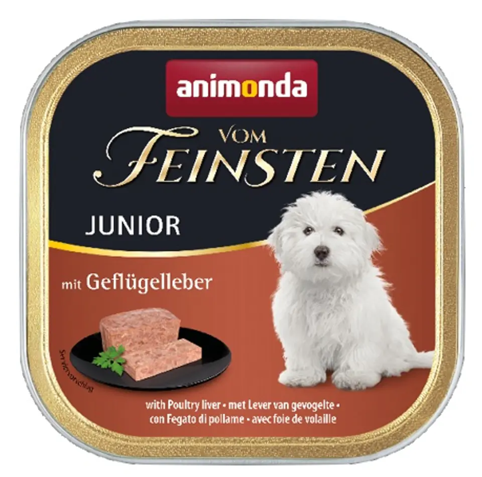 ⁨Animonda vom Feinsten Dog Junior Wątróbka drobiowa 150g⁩ w sklepie Wasserman.eu