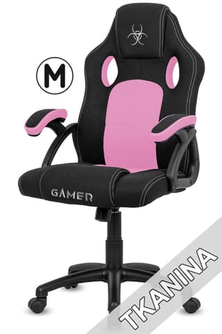 Fotel obrotowy do biurka CARRERA M PINK FABRIC w sklepie Wasserman.eu