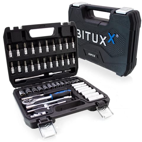 ⁨TOOLKIT 45 PIECES IN A BITUXX CASE BITS CAP RATCHET⁩ at Wasserman.eu