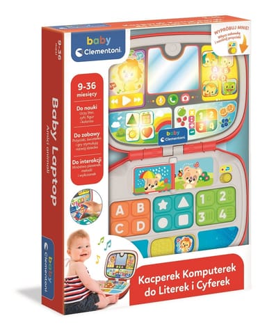Clementoni Kacperek Komputerek do literek i cyferek. Baby Laptop 50716 w sklepie Wasserman.eu