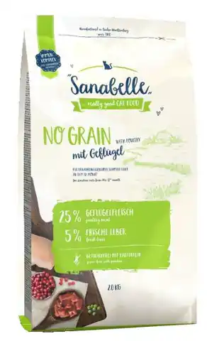 ⁨Sanabelle Adult No Grain Geflugel - bezzbożowa z drobiem 400g⁩ w sklepie Wasserman.eu