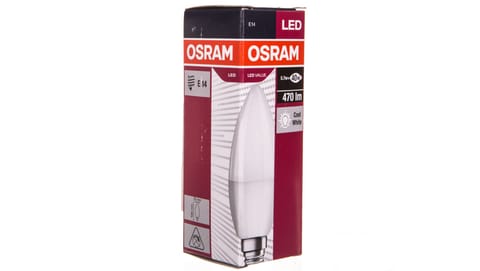 ⁨Żarówka LED VALUE CLASSIC B 40 E14 4,9W 470lm 6500K 865 FR non-dim 4052899971066⁩ w sklepie Wasserman.eu