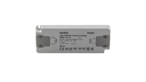 ⁨Zasilacz LED slim 12V DC 12W ZNS-12-12 LDX10000137⁩ w sklepie Wasserman.eu