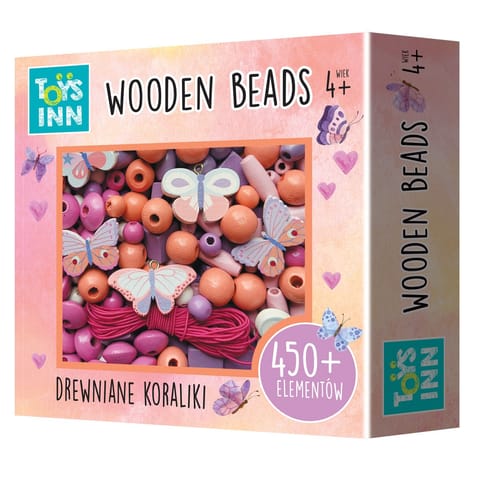 ⁨Wooden beads 450 pieces butterfly⁩ at Wasserman.eu