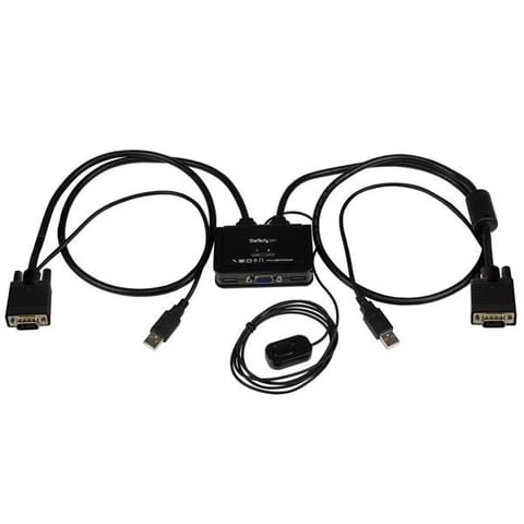 ⁨2PORT CABLE KVM WITH VGA USB/AND REMOTE SWITCH BUTTON⁩ w sklepie Wasserman.eu