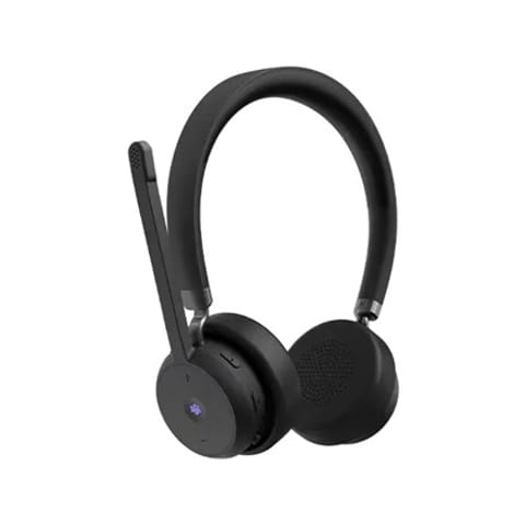 ⁨Lenovo Wireless VoIP Headset Zestaw słuchawkowy Bezprzewodowy Opaska na głowę Biuro/centrum telefoniczne Bluetooth Czarny⁩ w sklepie Wasserman.eu