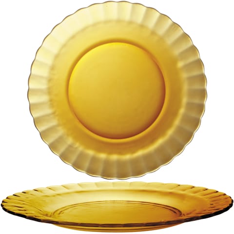 Talerz deserowy Duralex PICARDIE AMBER pomarańczowy śr. 205 mm - zestaw 6 szt. w sklepie Wasserman.eu