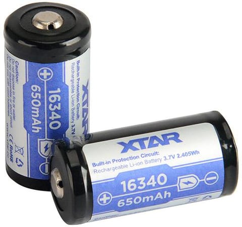 ⁨Akumulatorek 16340 / R-CR123 3,7V Xtar 650mAh (1 szt.) z zabezpieczeniem⁩ w sklepie Wasserman.eu
