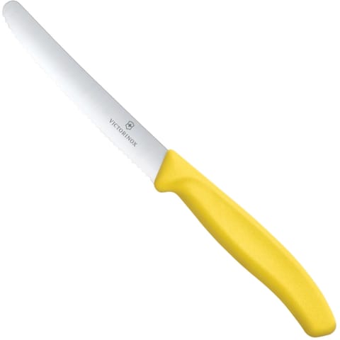 ⁨Universal serrated knife 11cm Victorinox yellow⁩ at Wasserman.eu