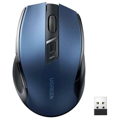 ⁨Precyzyjna mysz bezprzewodowa USB 2.4GHz Bluetooth 5.0 optyczna 4000 DPI niebieska⁩ w sklepie Wasserman.eu
