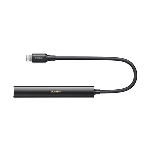 ⁨Wzmacniacz słuchawkowy audio przejściówka adapter USB-C do mini jack 3.5mm czarny⁩ w sklepie Wasserman.eu