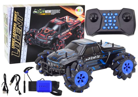 ⁨Auto Terenowe Zdalnie Sterowane RC Drift Jazda na Skos Niebieski⁩ w sklepie Wasserman.eu