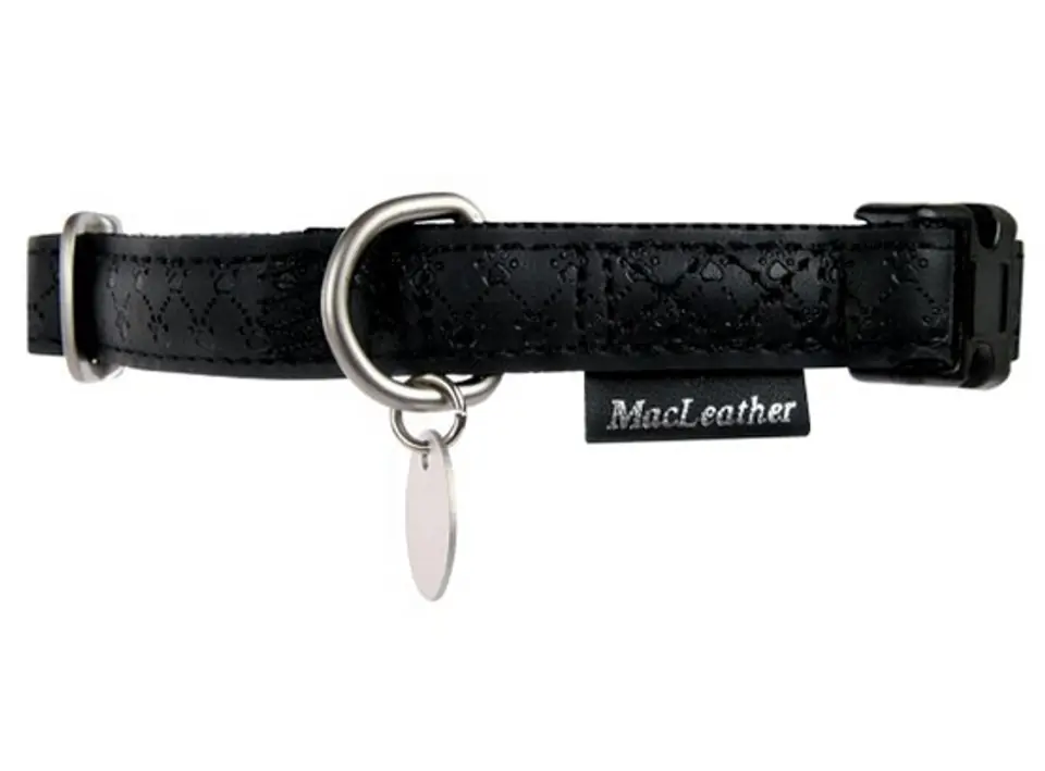 ⁨Zolux Mac Leather Adjustable Collar 15mm Black [522035NO]⁩ at Wasserman.eu