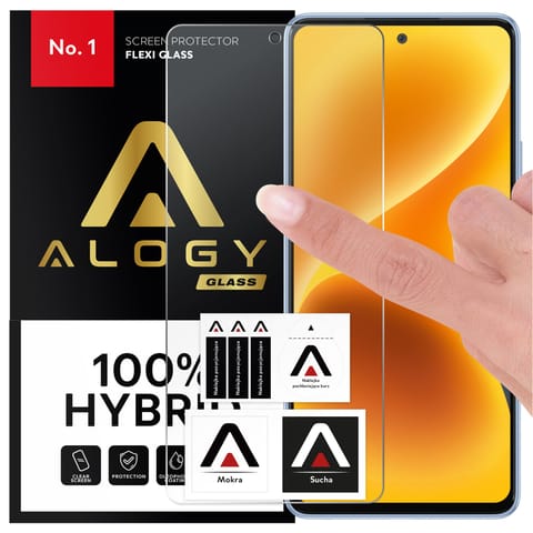 ⁨Szkło hybrydowe do Samsung Galaxy A53 5G na ekran Alogy Flexi Glass 9H Case Friendly płaskie na ekran⁩ w sklepie Wasserman.eu