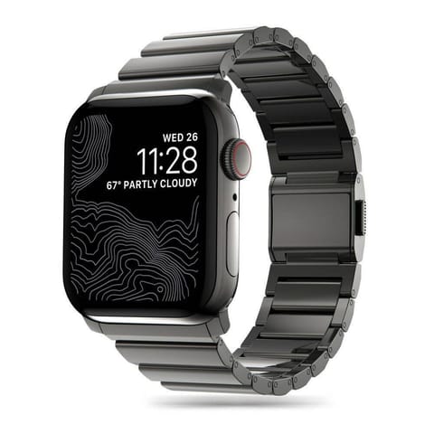 ⁨Pasek do APPLE WATCH 4 / 5 / 6 / 7 / 8 / 9 / SE / ULTRA 1 / 2 (42 / 44 / 45 / 49 MM) Tech-Protect Steelband czarne⁩ w sklepie Wasserman.eu