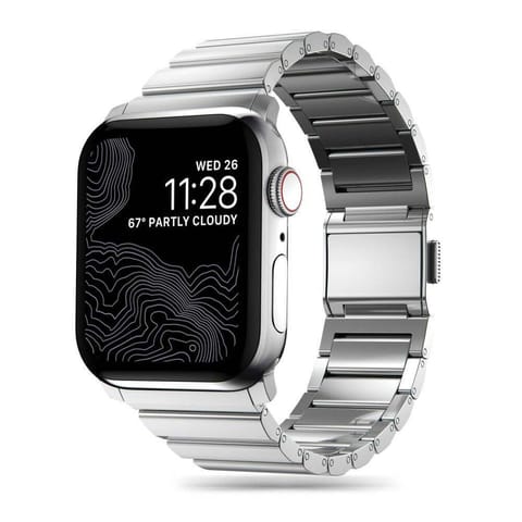 ⁨Pasek do APPLE WATCH 4 / 5 / 6 / 7 / 8 / 9 / SE / ULTRA 1 / 2 (42 / 44 / 45 / 49 MM) Tech-Protect Steelband srebrne⁩ w sklepie Wasserman.eu