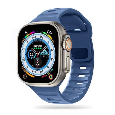 ⁨Pasek do APPLE WATCH 4 / 5 / 6 / 7 / 8 / 9 / SE / ULTRA 1 / 2 (42 / 44 / 45 / 49 MM) Tech-Protect Iconband Line Montego Blue⁩ w sklepie Wasserman.eu