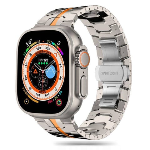 ⁨Pasek do APPLE WATCH 4 / 5 / 6 / 7 / 8 / 9 / SE / ULTRA 1 / 2 (42 / 44 / 45 / 49 MM) Tech-Protect Stainless Titanium⁩ w sklepie Wasserman.eu