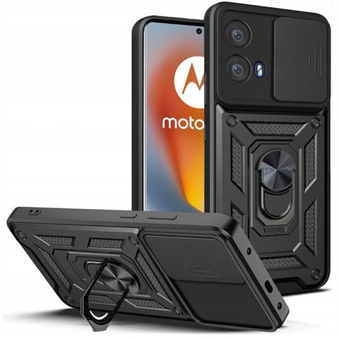 ⁨Etui MOTOROLA MOTO EDGE 50 FUSION 5G Tech-Protect Camshield Pro czarne⁩ w sklepie Wasserman.eu