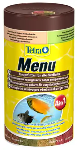 ⁨Tetra Menu - mix płatków w czterech przegrodach - dla ryb słodkowodnych 100ml⁩ w sklepie Wasserman.eu