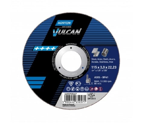 ⁨TARCZA FLEX 41 115x3,0x22,2 A 30 S VULCAN NORTON⁩ w sklepie Wasserman.eu