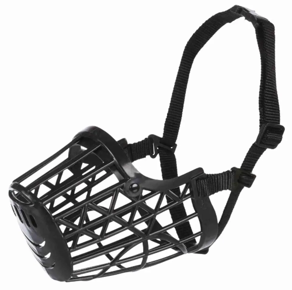⁨Trixie Plastic muzzle for dog size 4 (M) black [17604]⁩ at Wasserman.eu