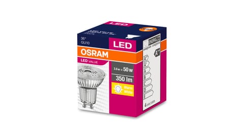 ⁨Żarówka LED VALUE PAR16 50 GU10 4,3W 350lm 3000K 830 36st. 4058075096622⁩ w sklepie Wasserman.eu