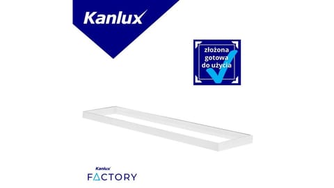 ⁨Rama montażowa do panelu LED 1200x300x45 ADTR 12030 W biała złożona 27611⁩ w sklepie Wasserman.eu