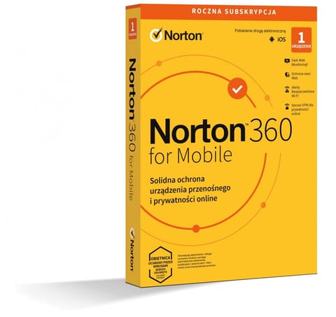 ⁨Norton360 Mobile PL 1 użytkownik, 1 urządzenie, 1 rok 21426915⁩ w sklepie Wasserman.eu