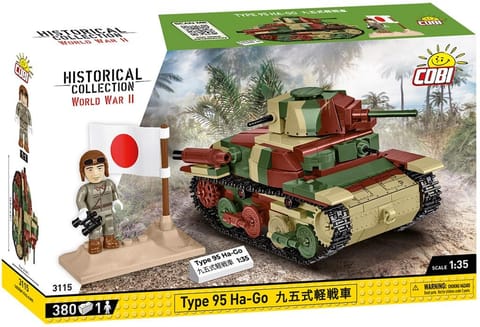 ⁨COBI 3115 Historical Collection WWII Tank Type 95 HA-GO 380 Bricks⁩ at Wasserman.eu