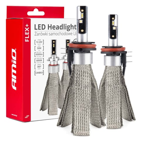 ⁨Żarówki samochodowe led seria flex+ h15 6000k 12v 24v canbus amio-03666⁩ w sklepie Wasserman.eu