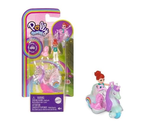 ⁨Polly Pocket. Figurka z pojazdem -Jednorożec HMJ81⁩ w sklepie Wasserman.eu