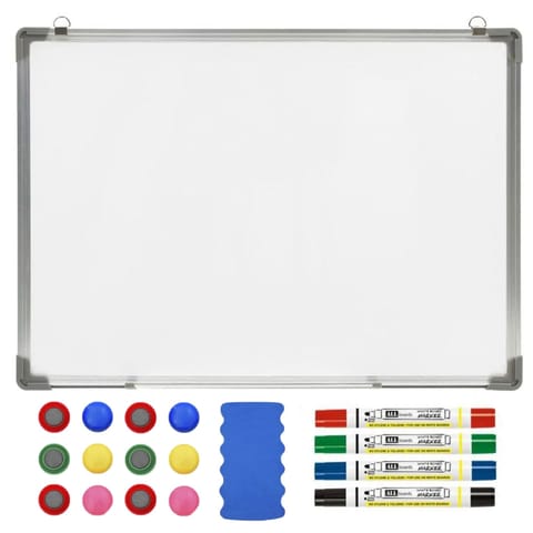⁨TABLICA MAGNETYCZNA BIAŁA SUCHOŚCIERALNA 120X90CM + AKCESORIA⁩ w sklepie Wasserman.eu