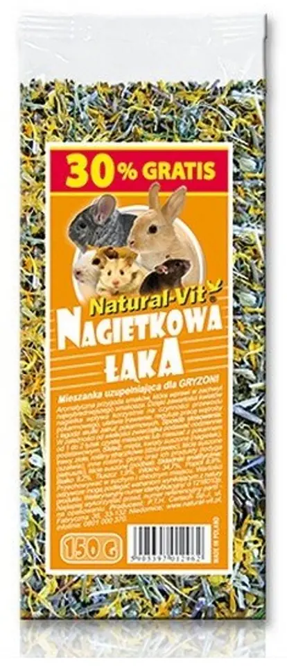 ⁨Natural-Vit Calendula Meadow mixture for rodents 150g⁩ at Wasserman.eu