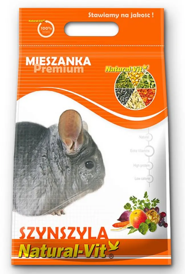 ⁨Natural-Vit Mieszanka dla szynszyli Premium 500g [837]⁩ w sklepie Wasserman.eu