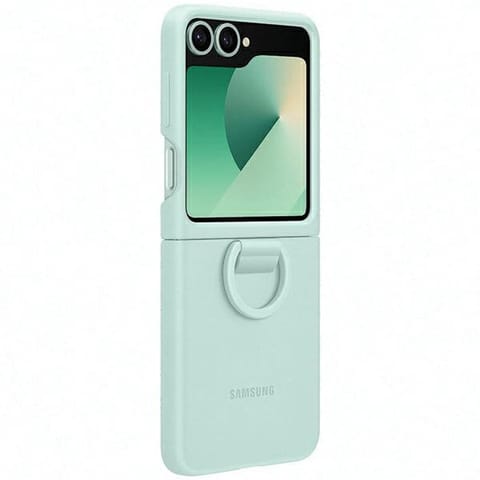 ⁨Etui Samsung EF-PF741TMEGWW Z Flip6 F741 miętowy/mint Silicone Case with Ring⁩ w sklepie Wasserman.eu