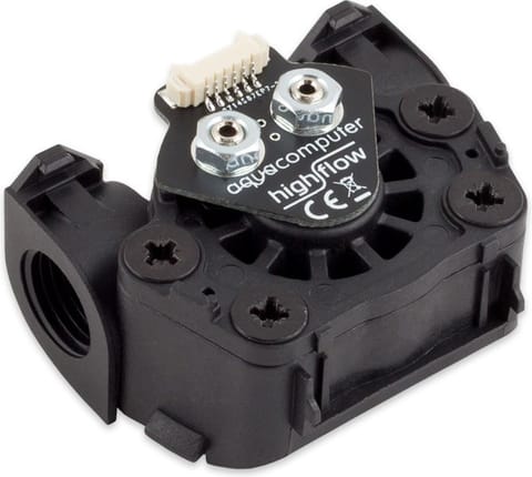 ⁨Aqua Computer Flow Sensor high flow LT, 2x G1/4 - black⁩ at Wasserman.eu