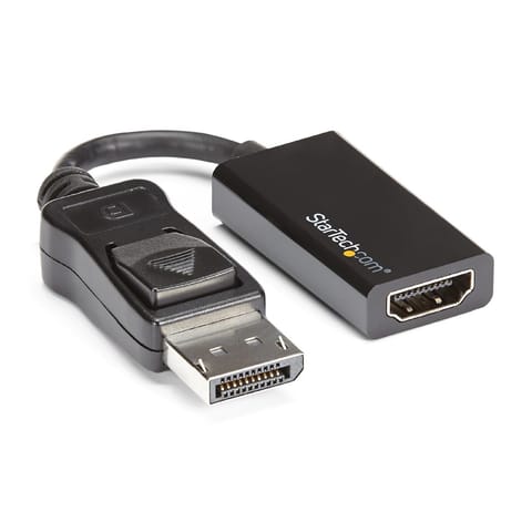 ⁨StarTech.com DisplayPort to HDMI Adapter - 4K 60Hz Active DP 1.4 to HDMI 2.0 Video Converter - DP to HDMI Monitor/TV/Display Cable Adapter Dongle - Latching DP Connector⁩ at Wasserman.eu