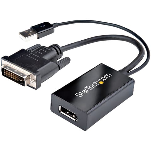 ⁨StarTech.com DVI to DisplayPort Adapter - USB Power - 1920 x 1200 - DVI to DisplayPort Converter - Video Adapter - DVI-D to DP⁩ at Wasserman.eu