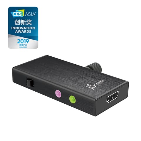 ⁨j5create JVA02 Live Capture Adapter HDMI™ to USB-C™ with Power Delivery, Black⁩ at Wasserman.eu