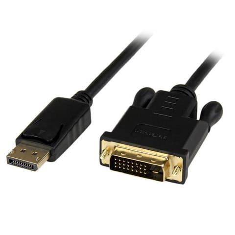 ⁨StarTech.com 6ft (1.8m) DisplayPort to DVI Cable - 1080p Video - Active DisplayPort to DVI Adapter Cable - DisplayPort to DVI-D Cable Single Link - DP 1.2 to DVI Monitor Cable Converter⁩ at Wasserman.eu