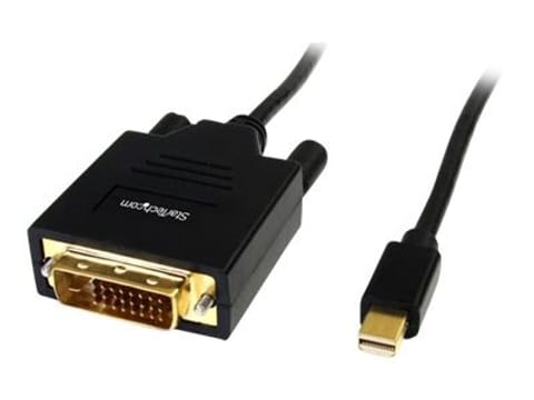 ⁨StarTech.com MDP2DVIMM6 adapter kablowy 1,8 m Mini DisplayPort DVI-D Czarny⁩ w sklepie Wasserman.eu