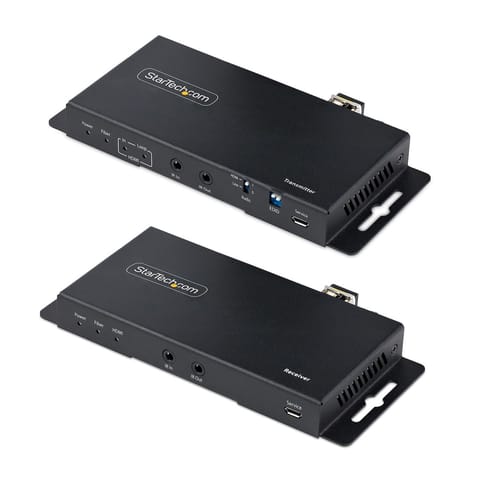 ⁨StarTech.com 4K HDMI over Fiber Extender Kit, 4K 60Hz up to 3300ft/1km (Single Mode) or 1000ft/300m (Multimode) LC Fiber Optic, HDR, HDCP, 3.5mm Audio/RS232/IR Extender, Transmitter and Receiver Kit⁩ at Wasserman.eu