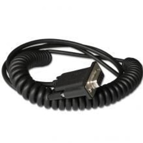 ⁨Industrial Cable: RS232 (5V signals), black, DB9 Female, 3m (9.8´), coiled, 5V external power with option power on pin 9, w/o ferrite⁩ w sklepie Wasserman.eu