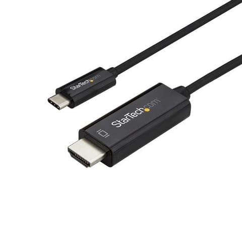 ⁨StarTech.com 6ft (2m) USB C to HDMI Cable - 4K 60Hz USB Type C to HDMI 2.0 Video Adapter Cable - Thunderbolt 3 Compatible - Laptop to HDMI Monitor/Display - DP 1.2 Alt Mode HBR2 - Black⁩ at Wasserman.eu