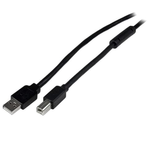 ⁨StarTech.com USB2HAB65AC kabel USB USB 2.0 20 m USB A USB B Czarny⁩ w sklepie Wasserman.eu