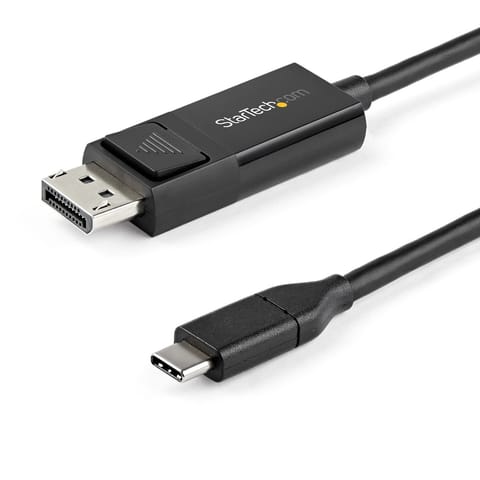 ⁨StarTech.com CDP2DP1MBD adapter kablowy 1 m DisplayPort USB Type-C Czarny⁩ w sklepie Wasserman.eu